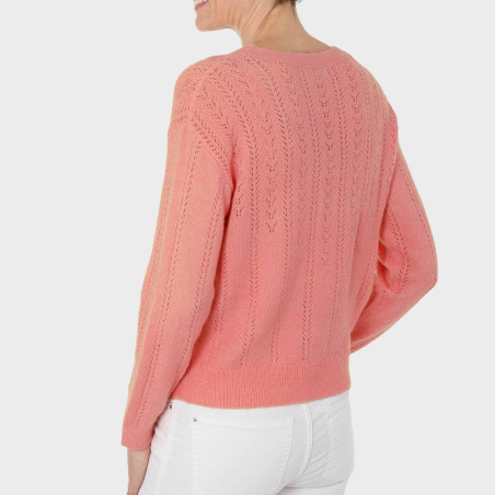 Gilet maille ajourée