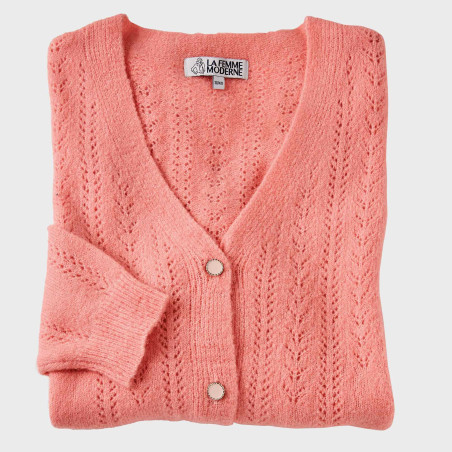 Gilet maille ajourée