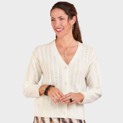 Gilet maille ajourée