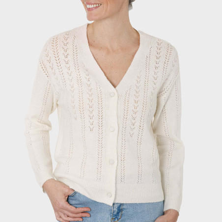 Gilet maille ajourée