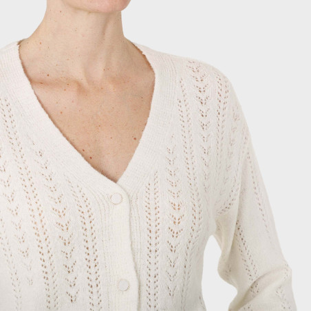 Gilet maille ajourée