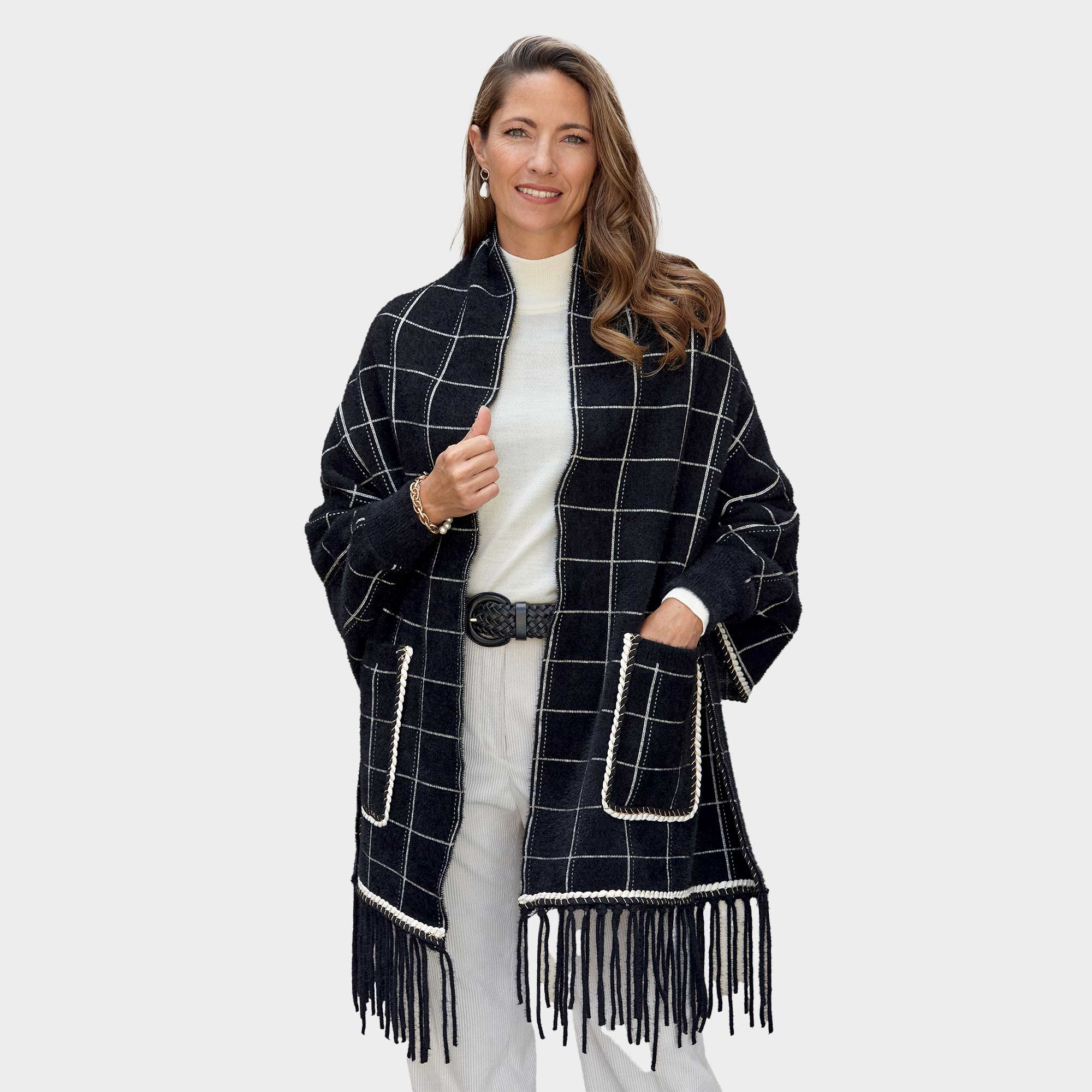 Poncho à manches Barbara