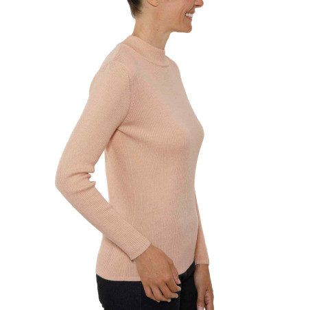 Pull maille côtelée