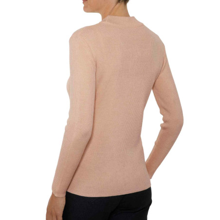 Pull maille côtelée