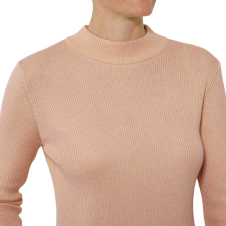 Pull maille côtelée