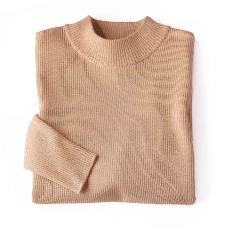 Pull maille côtelée