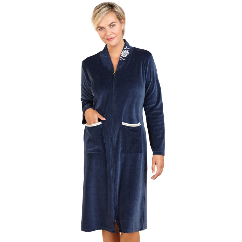 Robe de chambre zippée Saphir