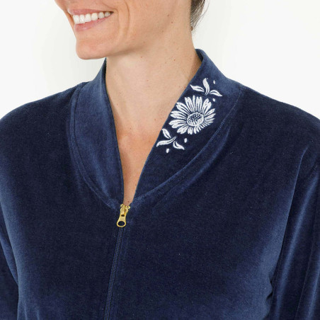 Robe de chambre zippée Saphir
