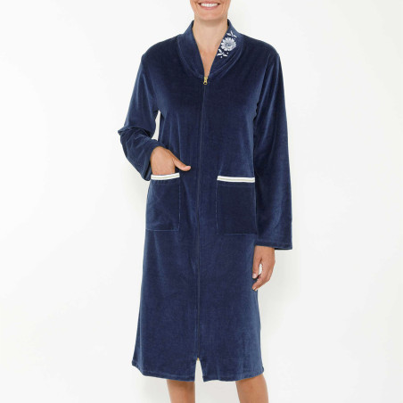 Robe de chambre zippée Saphir