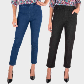 Jeans Confort - les 2, Taille : 44, Couleur : Bleu/Noir, par l’Homme Moderne.