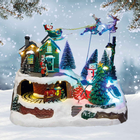 Village de Noël musical et lumineux