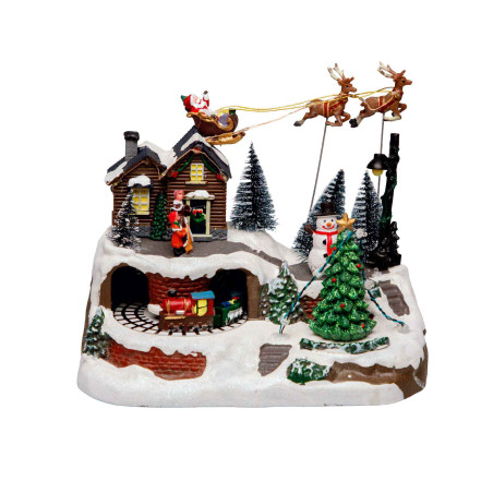 Village de Noël musical et lumineux