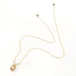 Le pendentif goutte de citrine