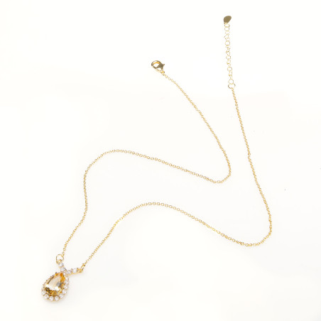 Le pendentif goutte de citrine
