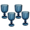 Les 4 verres à pied bleus