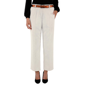 Pantalon velours total confort, Taille : 40, Couleur : Écru, par l’Homme Moderne.