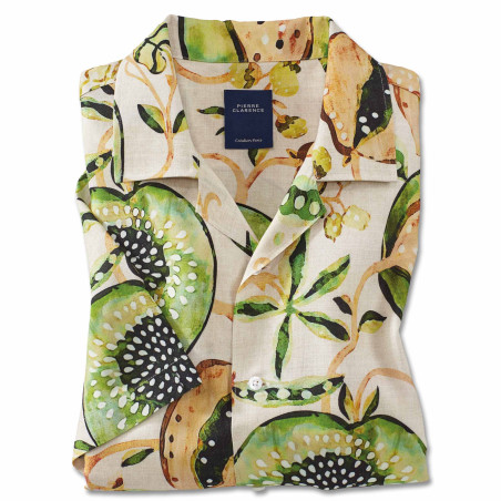 Chemisette droite viscose kiwi col bowling