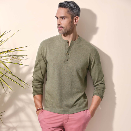 Pull tunisien col lin
