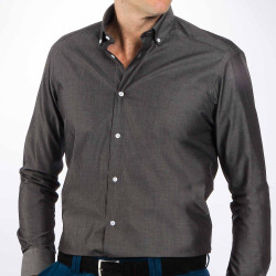 Chemise droite coton col...