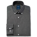 Chemise droite coton col boutonné