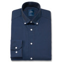 Chemise droite coton col boutonné
