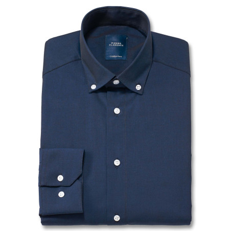 Chemise droite coton col boutonné