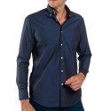 Chemise droite coton col boutonné