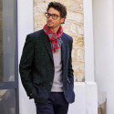 Veste tweed laine et soie