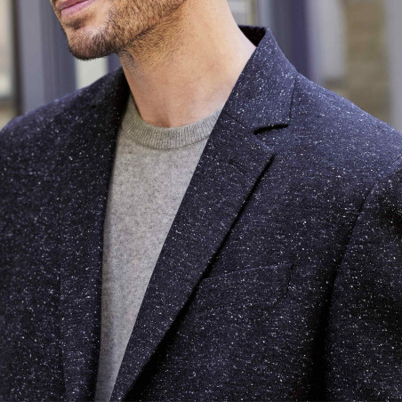 Veste tweed laine et soie