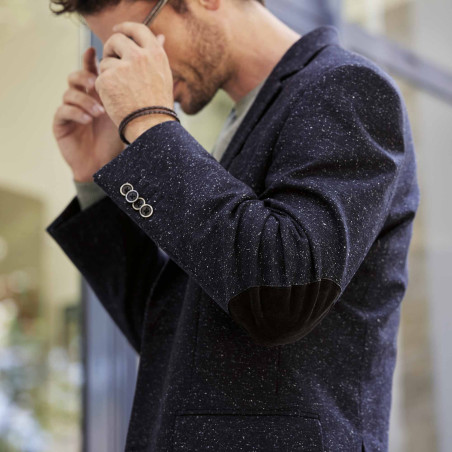 Veste tweed laine et soie