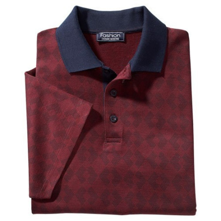 Polo Jacquard Prestige Bordeaux