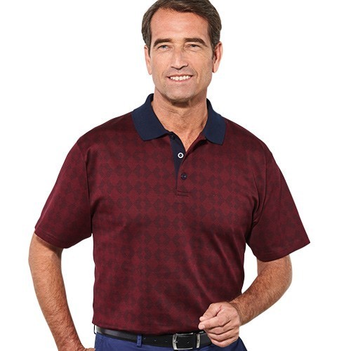 Polo Jacquard Prestige Bordeaux