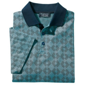 Polo Jacquard Prestige Turquoise, Tour de poitrine : M (96/100), Couleur : Turquoise, par l’Homme Moderne.