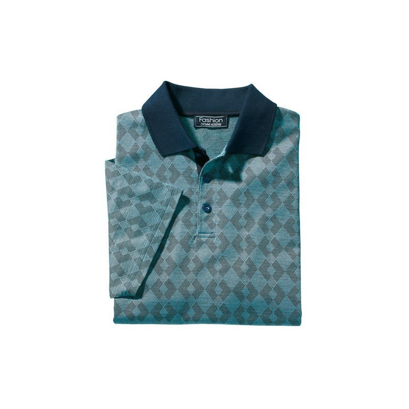 Polo Jacquard Prestige Turquoise