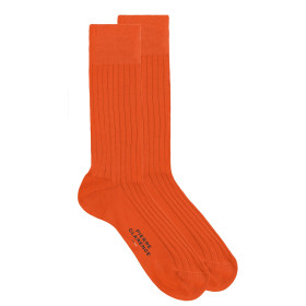 Chaussettes fil d'écosse, Pointure : 46/47, Couleur : Orange, par l’Homme Moderne.