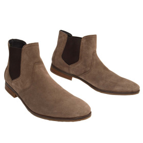 Boots cuir velours