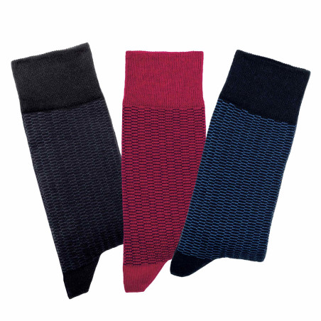 Chaussettes jacquard - les 3 paires