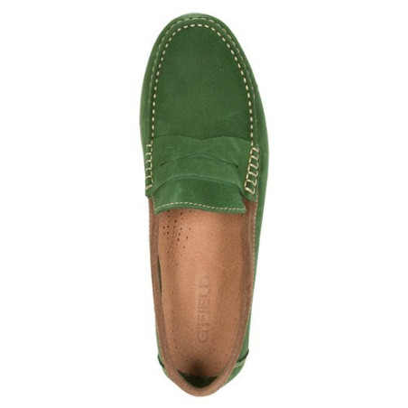 Mocassins Cuir Velours Carlson Vert