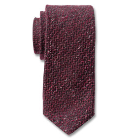 Cravate slim chevron, Couleur : Bordeaux, par l’Homme Moderne.