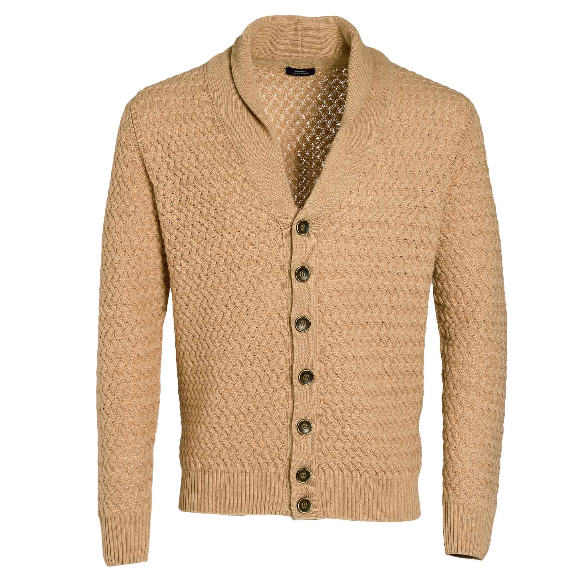Gilet boutonné col châle