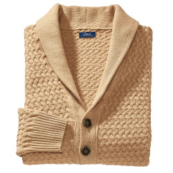Gilet boutonné col châle