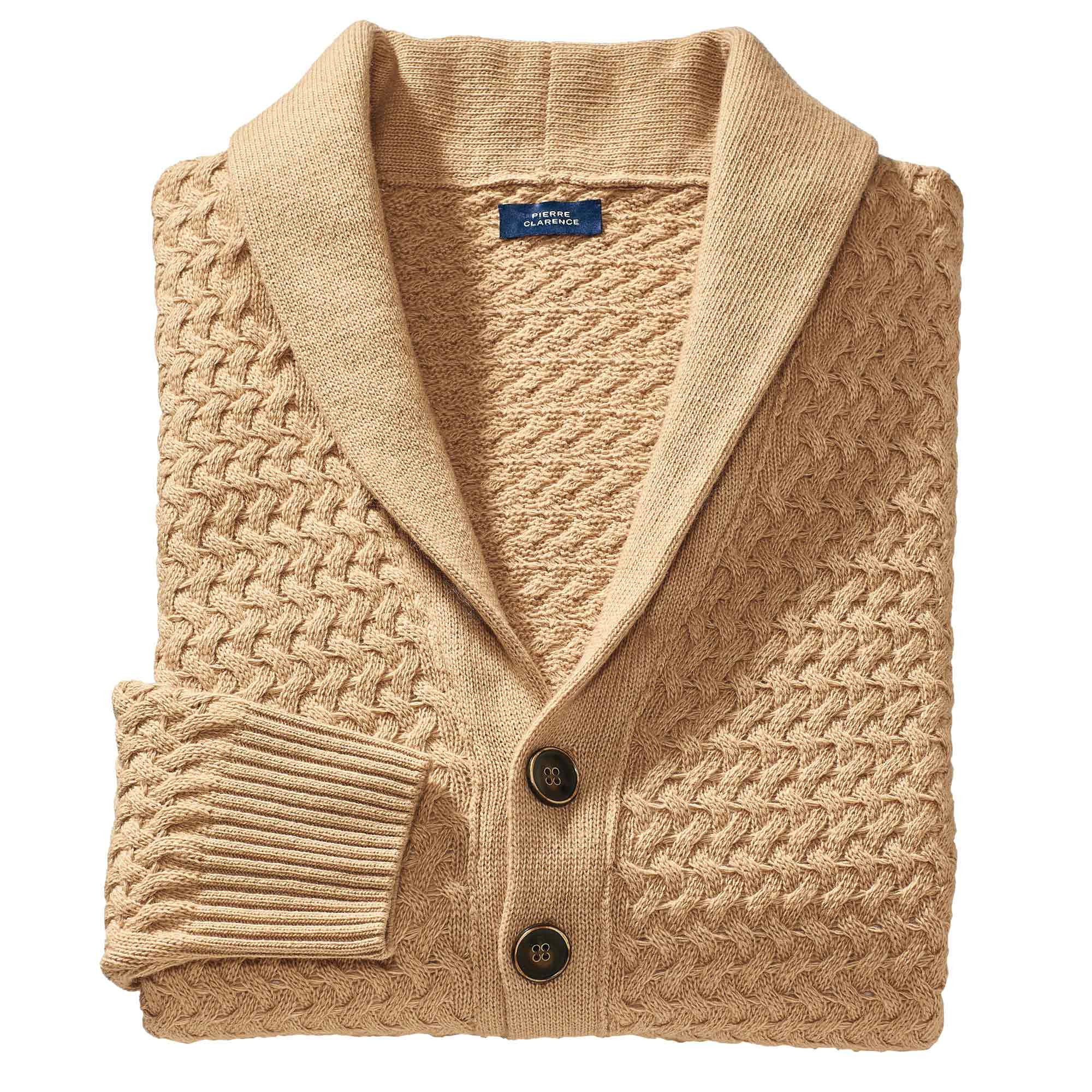 Gilet boutonné col châle