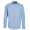 Chemise droite chambray col officier