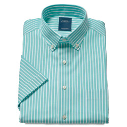 Chemisette droite popeline rayée col boutonné