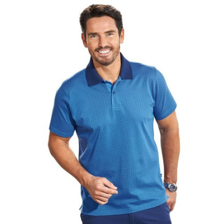 Polo Mode Blue Line Géométrique
