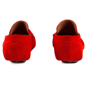 Mocassins cuir velours avec patte