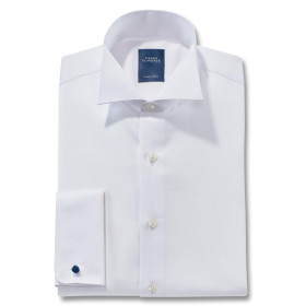 Chemise ajustée col coins cassés