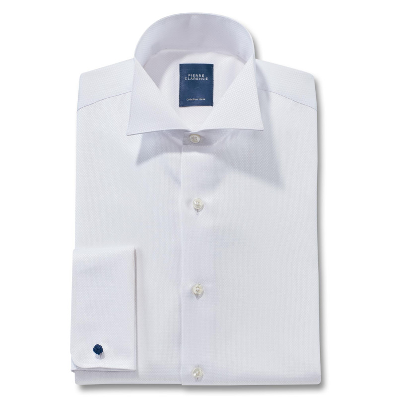 Chemise ajustée col coins cassés