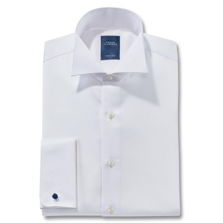Chemise ajustée col coins cassés