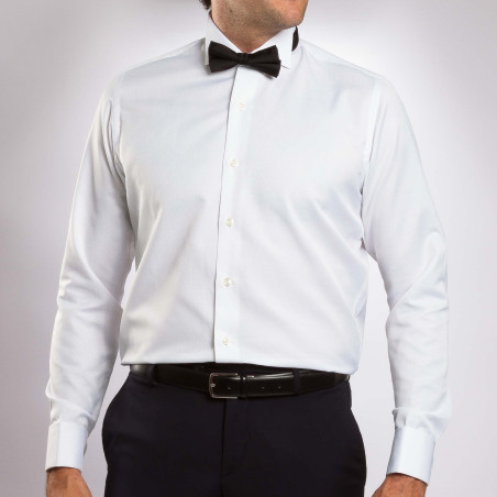 Chemise droite col coins cassés